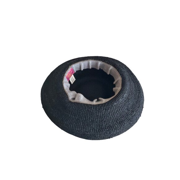 Callanan Resort Black Woven Sun Hat European Designer American Style Natural Fib - Picture 4 of 6
